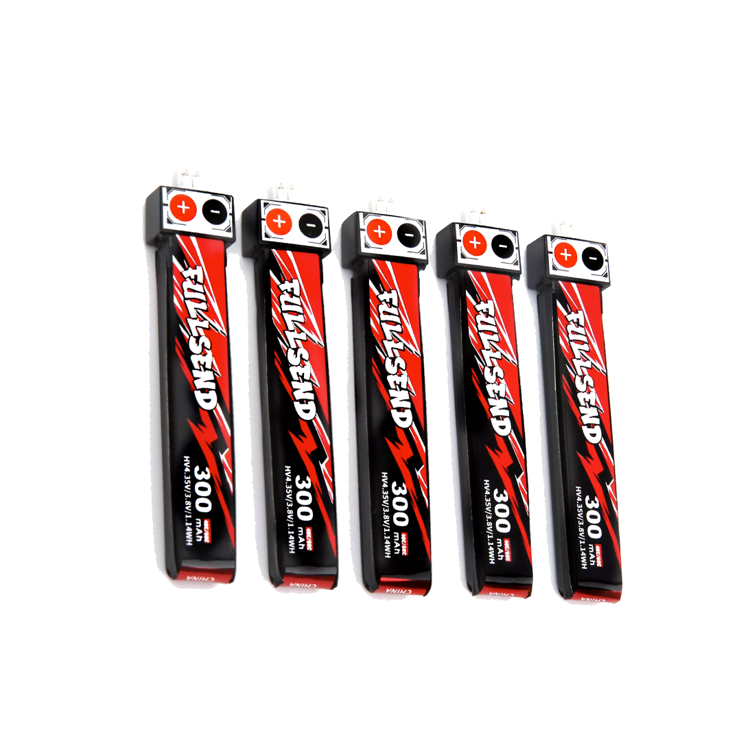 Fullsend 1S HV 300mAh 40C Battery - 5pcs